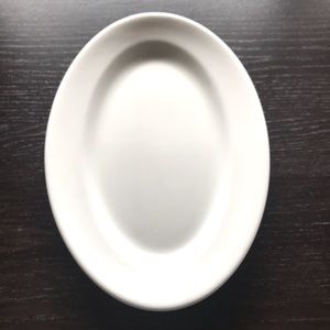 Vintage Buffalo China White 12” Oval Platter